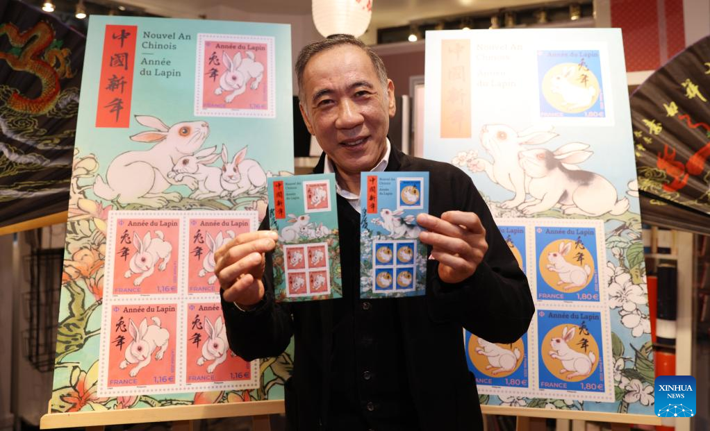 法国发行兔年生肖纪念邮票，网友直呼：太萌了！